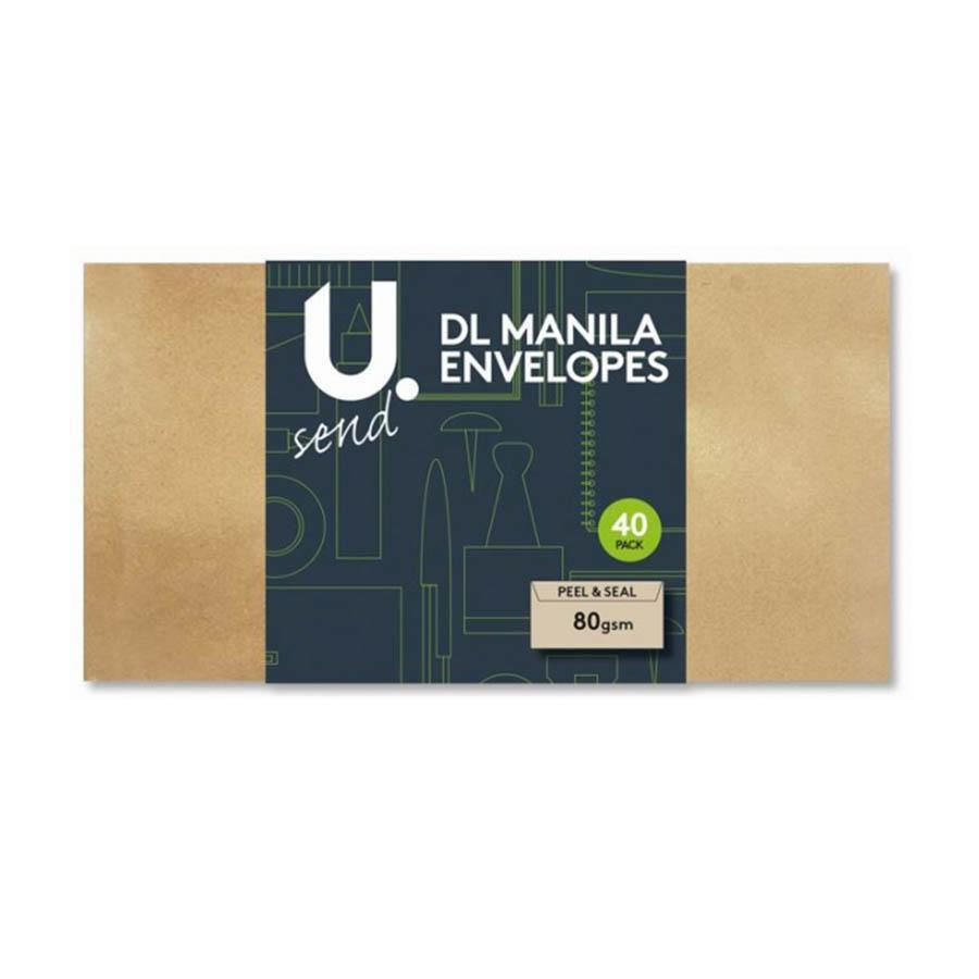 U.Send DL Manila Envelopes 40 Pack RRP £2.49 CLEARANCE XL £1